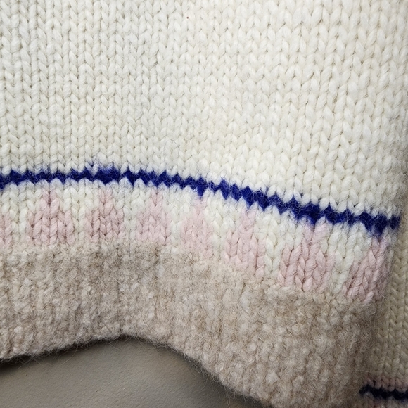 J Crew Hand knit Fair Isle Alpaca Wool Sweater Size Medium - Picture 4 of 11
